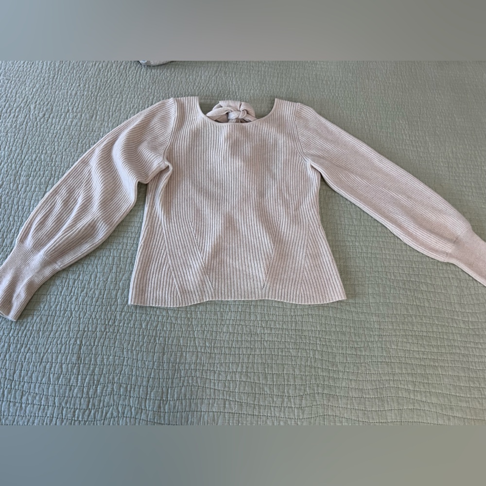 Reformation Cream Ribbed Sweater - Picture 3 of 8
